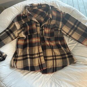 Plaid Button-Up Shacket
